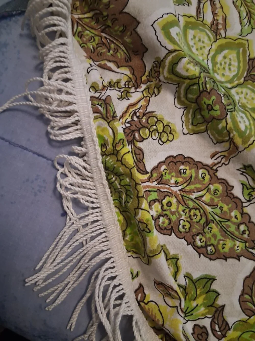 Vintage Boho Fringe Tablecloth Round 54